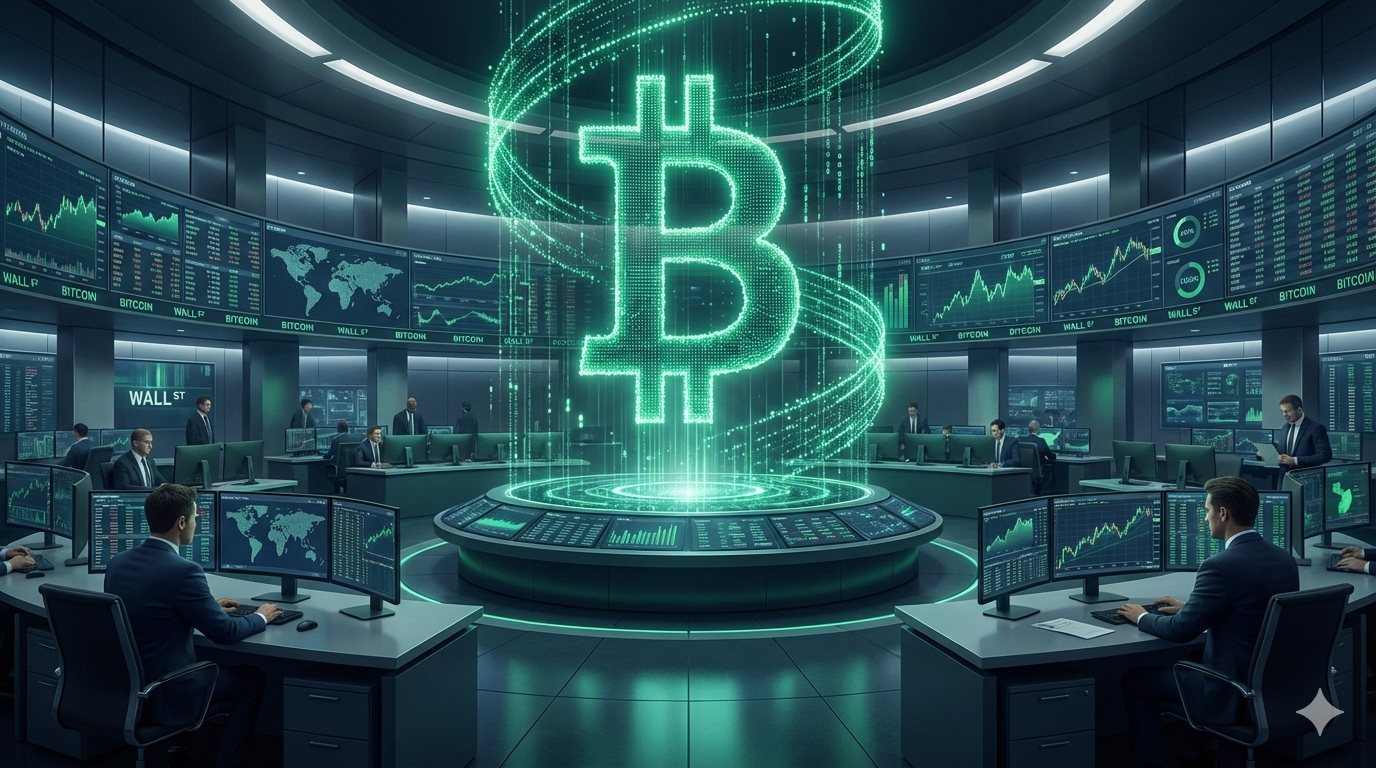 Institutional trading floor representing the rapid scale of Bitcoin Spot ETF adoption in global markets