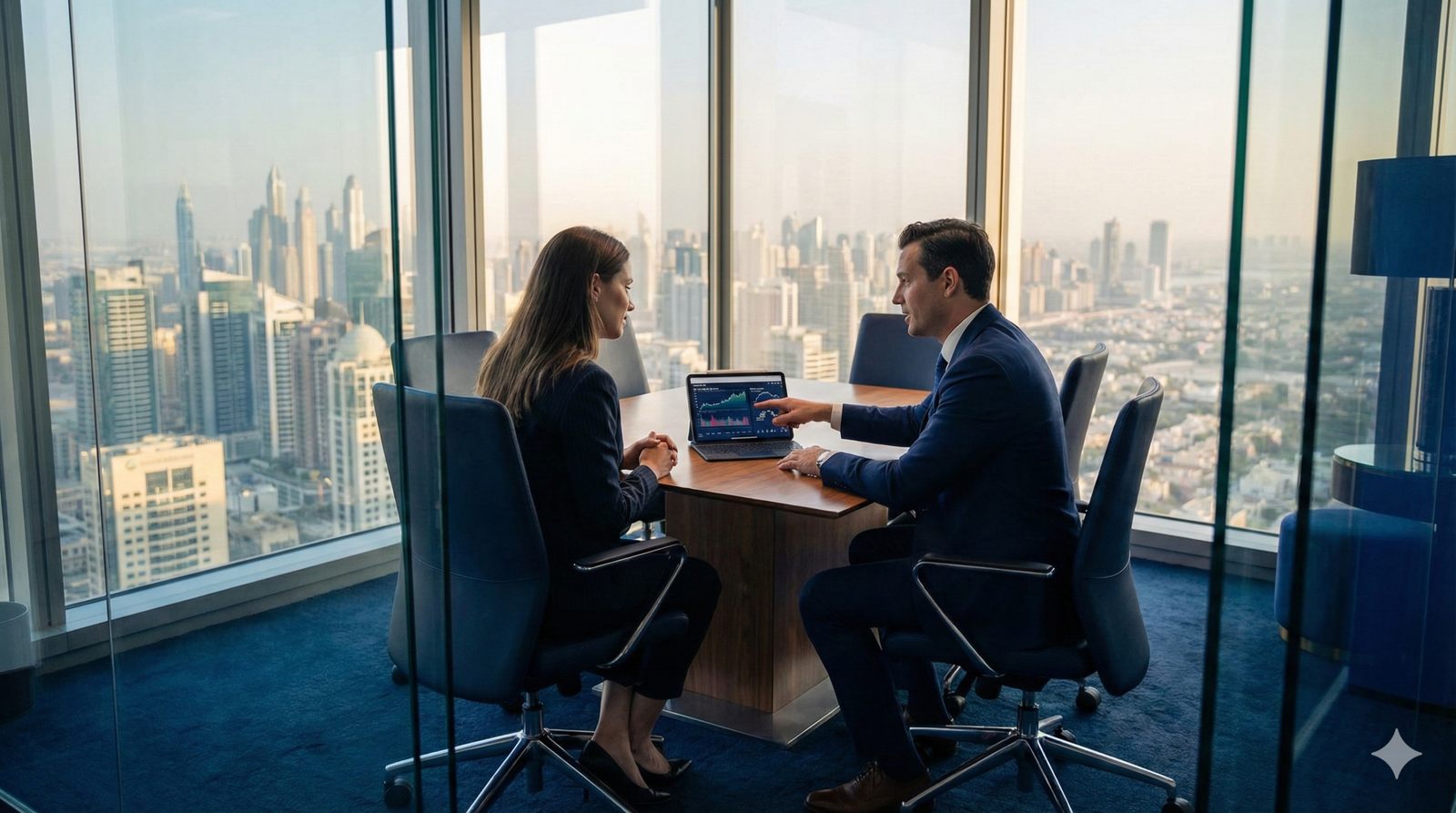 Wealth manager discussing life insurance for high earners and IUL strategies with a client