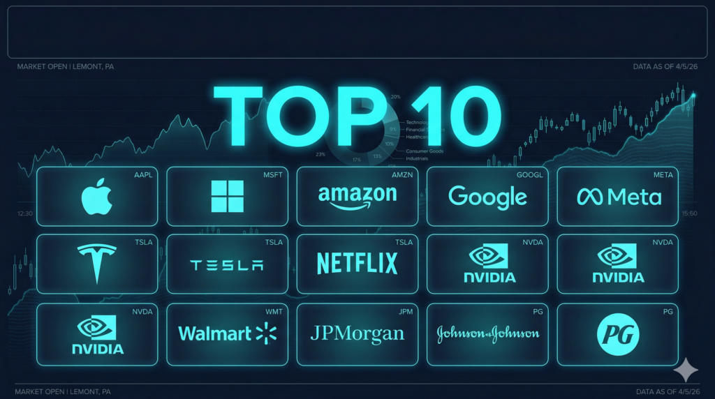An institutional Wall Street research dashboard displaying the top 10 wall street stock picks from Bank of America for Q2 2026