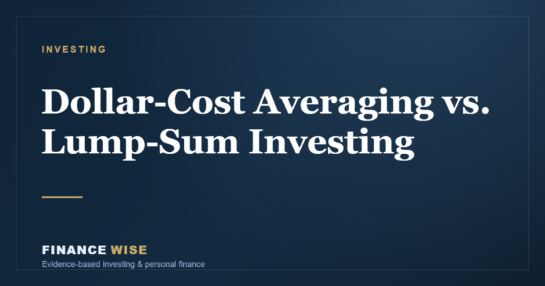 Dollar-Cost Averaging vs. Lump-Sum Investing: What the Data Actually Says