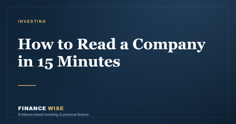 How to Read a Company in 15 Minutes: The 4 Numbers That Matter Most